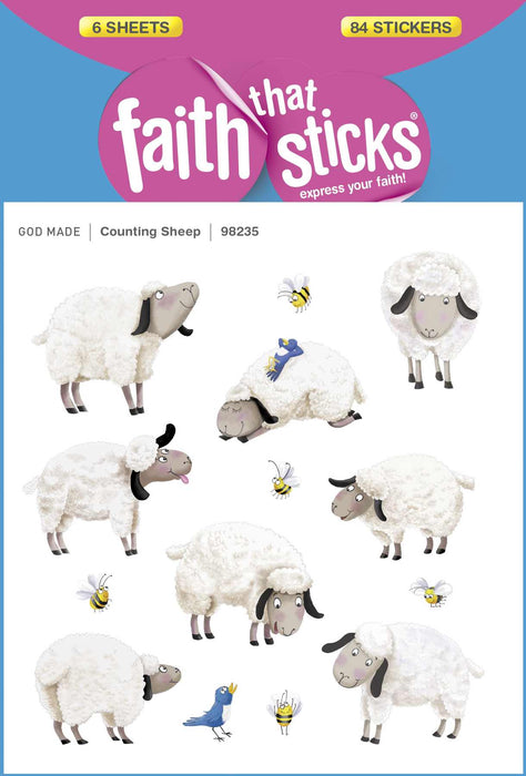 Sticker-Counting Sheep (6 Sheets) (Faith That Sticks)