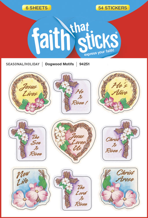 Sticker-Dogwood Motifs (6 Sheets) (Faith That Sticks)