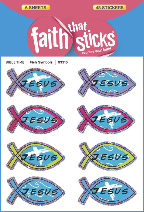 Sticker-Fish Symbols (6 Sheets) (Faith That Sticks)