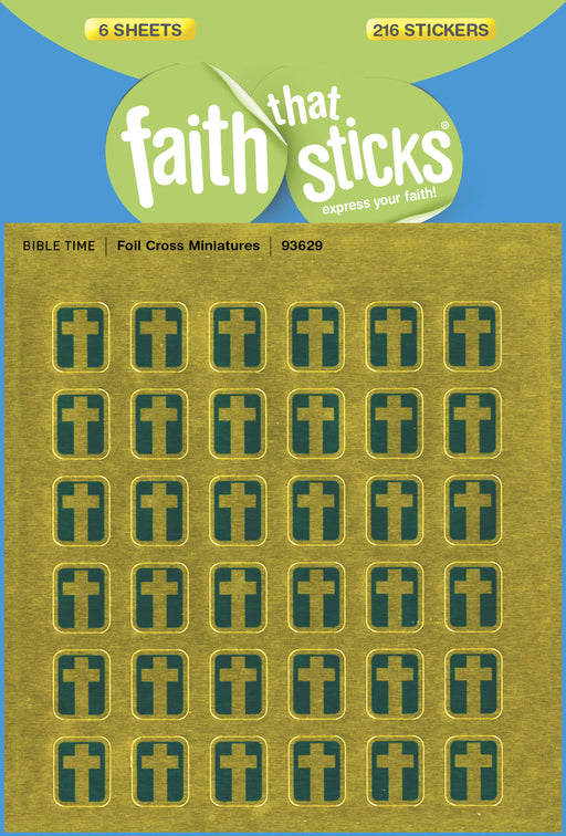 Sticker-Foil Cross Miniatures (6 Sheets) (Faith That Sticks)
