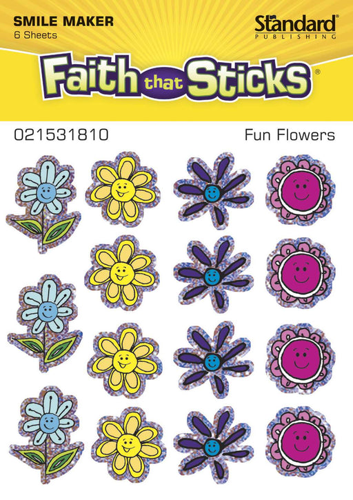 Sticker-Fun Flowers (6 Sheets) (Faith That Sticks)