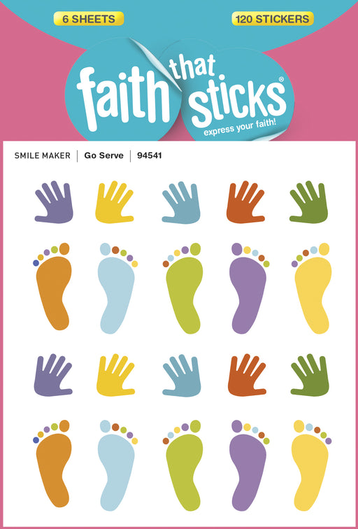 Sticker-Go Serve (6 Sheets) (Faith That Sticks)