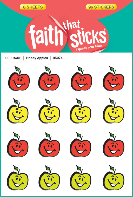 Sticker-Happy Apples (6 Sheets) (Faith That Sticks)
