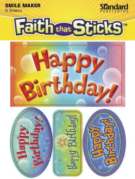Sticker-Happy Birthday! (6 Sheets) (Faith That Sticks)