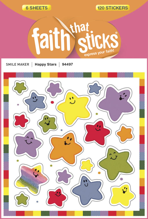 Sticker-Happy Stars (6 Sheets) (Faith That Sticks)