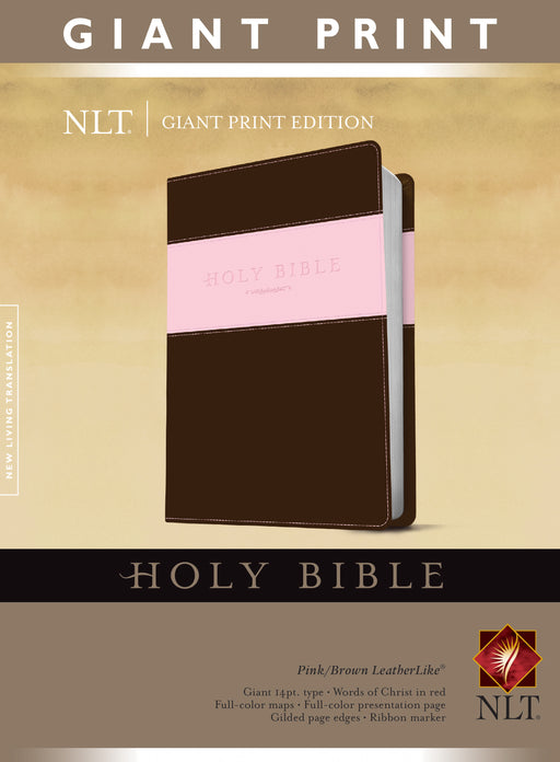 NLT2 Giant Print Bible-Pink/Brown TuTone