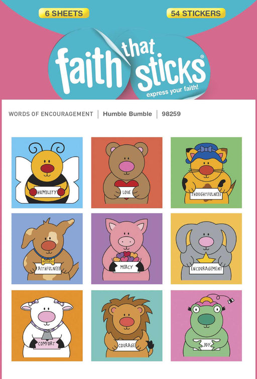 Sticker-Humble Bumble (6 Sheets) (Faith That Sticks)