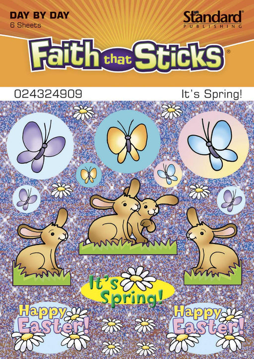 Sticker-It's Spring! (6 Sheets) (Faith That Sticks)