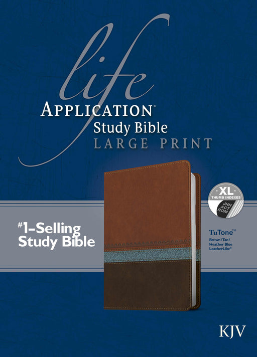 KJV Life Application Study Bible/Large Print-Brown/Tan/Blue TuTone Indexed