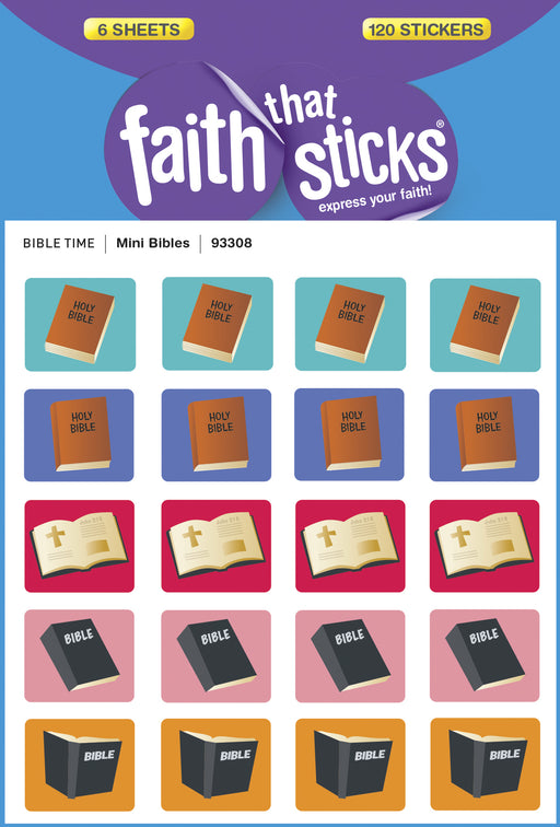 Sticker-Mini Bibles (6 Sheets) (Faith That Sticks)