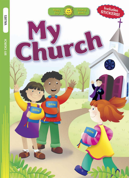 Coloring Book-My Church W/Stickers (Happy Day Coloring Book)