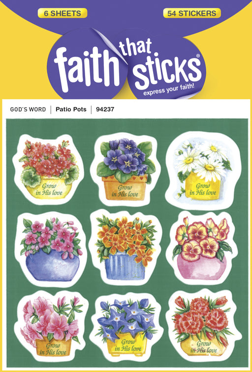 Sticker-Patio Pots (6 Sheets) (Faith That Sticks)