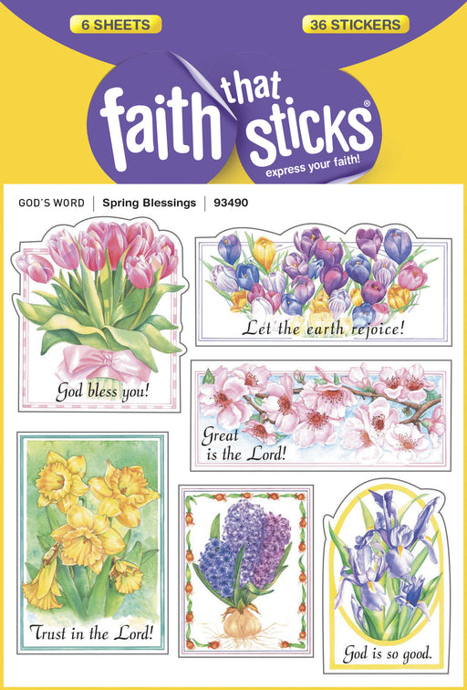Sticker-Spring Blessings (6 Sheets) (Faith That Sticks)