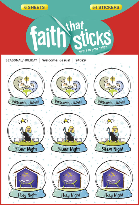 Sticker-Welcome Jesus (6 Sheets) (Faith That Sticks)