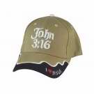 Cap-John 3:16-Khaki