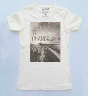 Ts-Born To Change The World Womens Boyfriend Tee-X