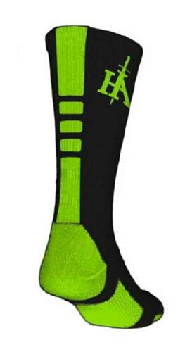 Socks-His Armor Sports-Blk/Lime