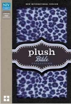 NIV Plush Bible Collection-Blue Sparkle Leopard