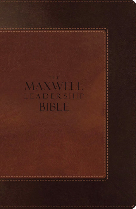 NIV Maxwell Leadership Bible-Rich Auburn/Dark Roast Leathersoft