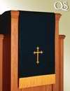 Scarf-Pulpit/Lectern-Pavillion-Reversible-Black/White/Latin Cross (11664)