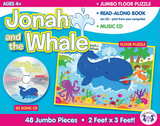 Puzzle-Jonah And The Whale Floor Puzzle w/CD (2 x 3)