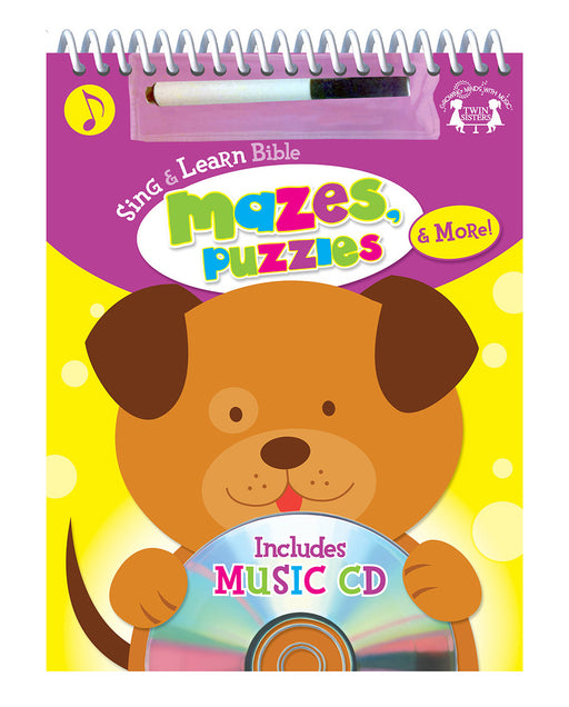 Sing & Learn Bible Mazes, Puzzles & More Wipe-Clean Workbook