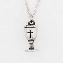Necklace-First Communion w/18" Chain (Sterling Silver)
