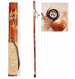 Walking Stick w/Built-In Compass On Top- Eagle (48") (Pack of 4) (Pkg-4)
