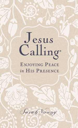 Jesus Calling (Deluxe Edition) Large Print-White Linen Fabric Over Board