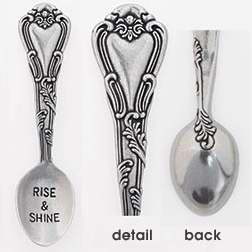 Spoon-Rise & Shine Teaspoon-Pewter