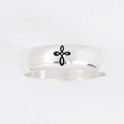 Ring-Woven Cross (Ladies) (Sterling Silver) (Size 5)