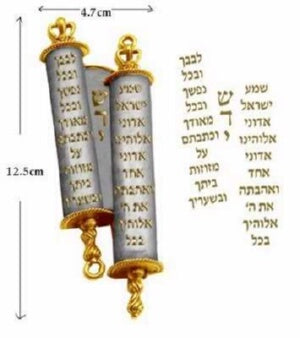 Mezuzah-Torah Scroll (5")-Brass (Aug)