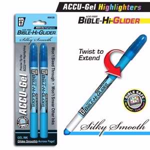 Highlighter-Accu-Gel Hi-Glider (2 Pk) Blue