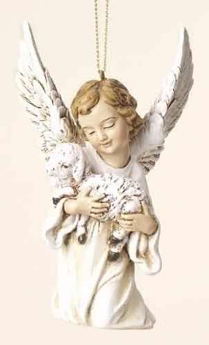 Ornament-Angel w/Lamb (4.25")