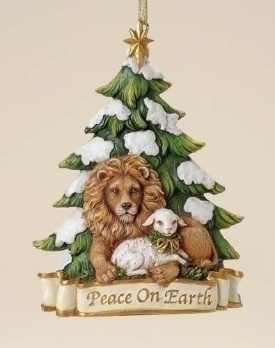 Ornament-Lion & Lamb/Peace On Earth (5.25")