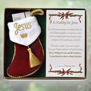 Ornament-Stocking For Jesus w/Gift List (4.5") (11/2018=Out Of Stock For Season)