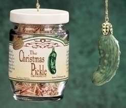 Ornament-Christmas Pickle In Glass Jar-2 Pieces (1.5")