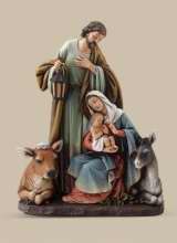 Figurine-Nativity-Holy Family w/Animals (7.5")