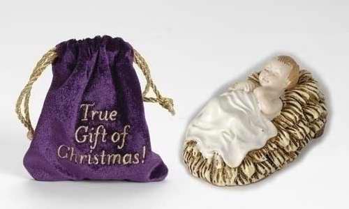 Figurine-Baby Jesus w/Bag-True Gift Of Christmas (4")