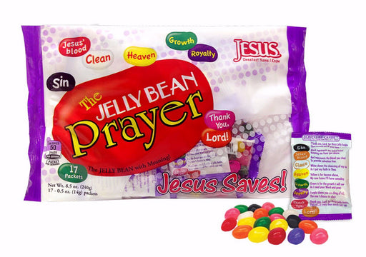 Candy-Jelly Bean Prayer/Jesus Saves (10 Oz Bag)  (Pkg-17)