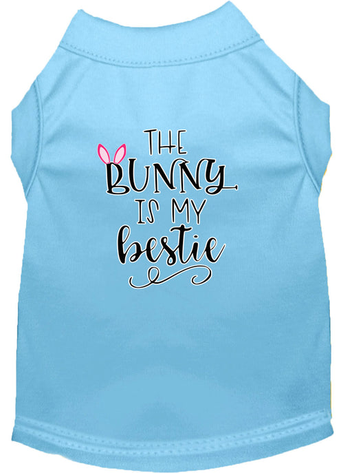Bunny is my Bestie Screen Print Dog Shirt Baby Blue XS (8)