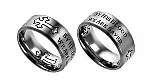 Ring-NEO Cross-Silver-By His Blood (Mens)-Sz 10