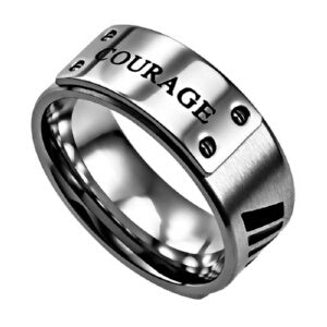 Luxury Band-Courage-Silver (Mens)-Sz  8 Ring