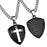 Black R2 Shield Cross (John 3:16) (24") Necklace