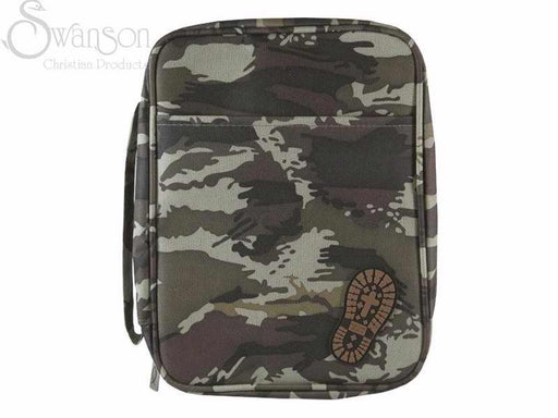 Bible Cover-Kids-Canvas w/Rubber Patch-Follow Jesus-X Large-Camouflage