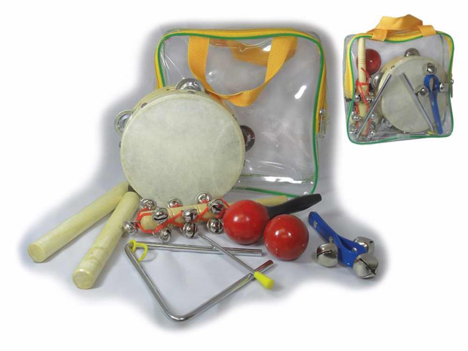 Instrument-Rhythm Set-Includes 9 Pieces In Clear Vinyl Carrying Pouch (8 X 8)