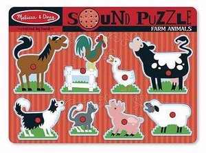 Puzzle-Farm Animals Sound Puzzle (8 Pieces) (Ages 2+)
