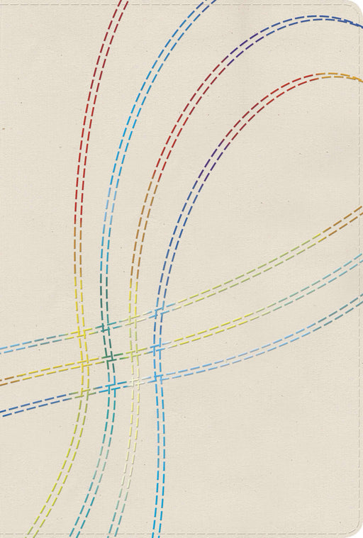 Span-RVR 1960 Rainbow Study Bible (Full Color)-Rainbow Stitch On Linen