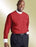 Clerical Shirt-Long Sleeve Banded Collar & French Cuff-16.5x34/35-Red