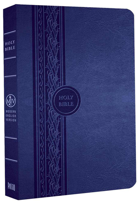 MEV Thinline Reference Bible-Blue LeatherLike